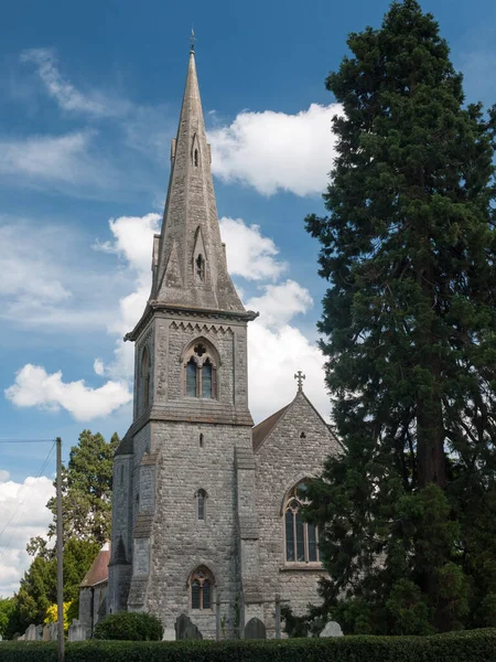 Adorável Cinza Tijolo Igreja Fora Inglaterra País Misley Inglaterra — Fotografia de Stock