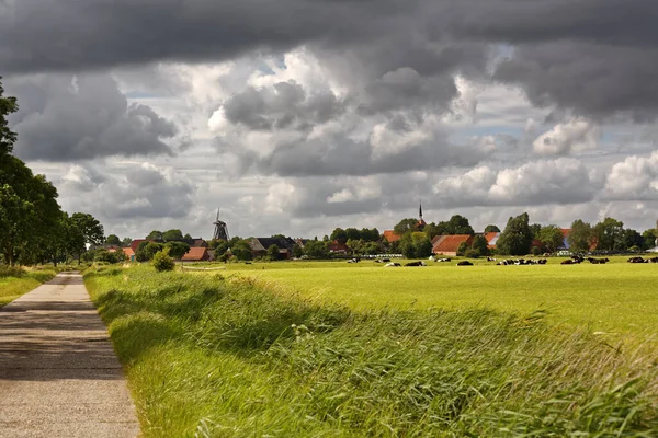 Rain Clouds Rysum East Frisia — Stock Photo, Image