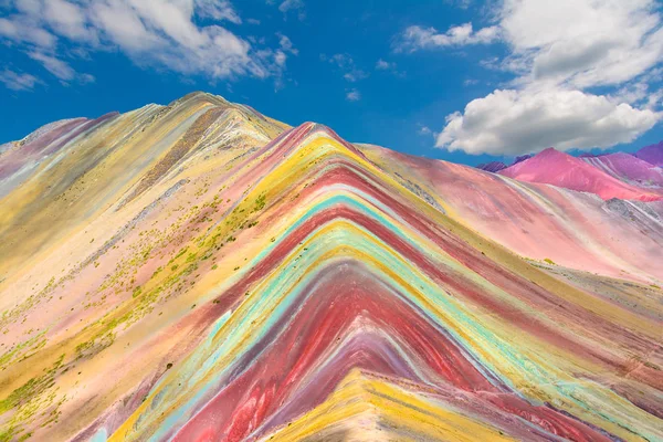 Vinicunca Montana Siete Colores 或Rainbow Mountain Pitumarca Peru — 图库照片