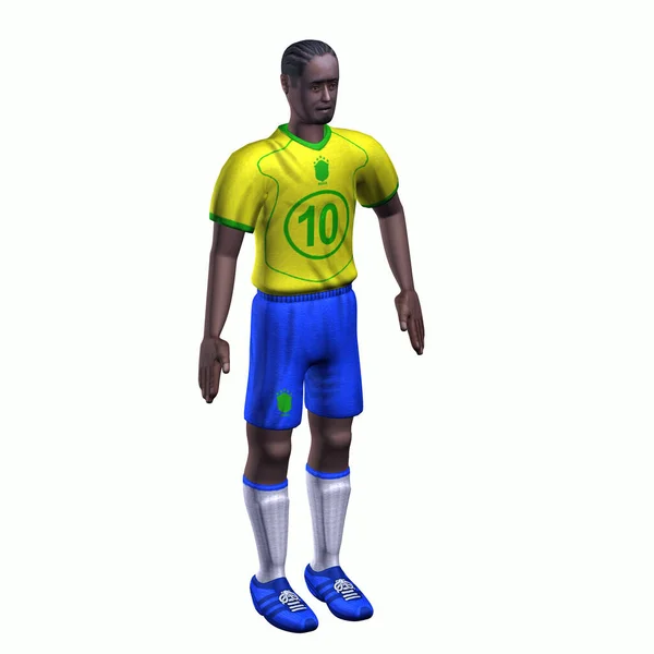 Footballeur Brésilien Jersey — Photo