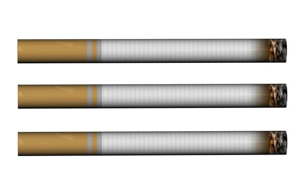 Ilustración Vector Cigarrillo Aislado Sobre Fondo Blanco — Foto de Stock