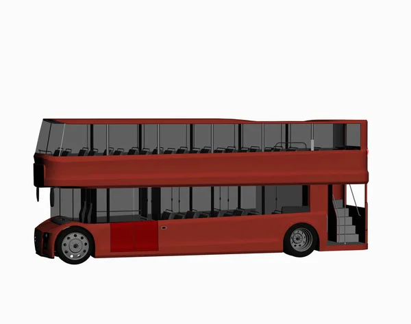 Red English Double Decker Bus — Stock Photo, Image