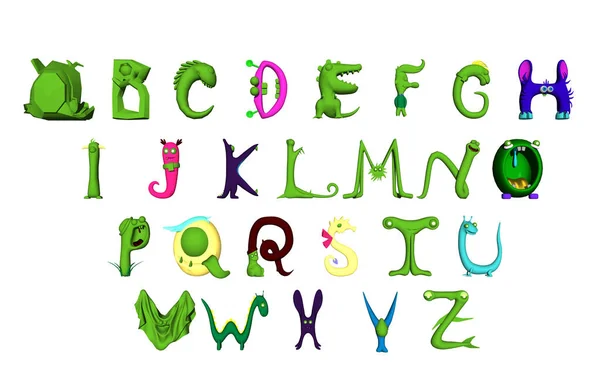 Alfabeto Con Letras Divertidas — Foto de Stock