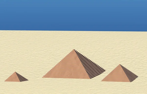 Piramidi Nel Deserto — Foto Stock