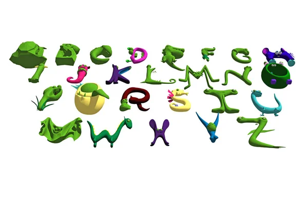 Alfabeto Com Letras Engraçadas — Fotografia de Stock