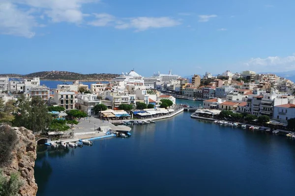 Agios Nikolaos Voulismeni Lake Crete — стоковое фото