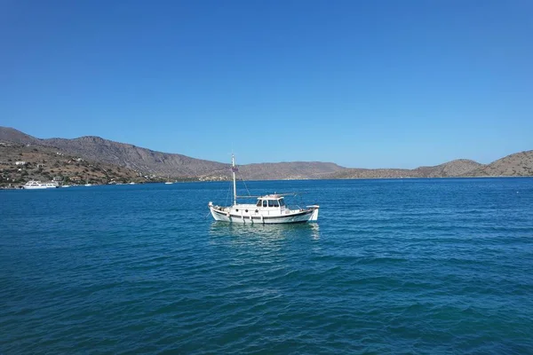 Beton Boot Der Bucht Von Mirabello — Stockfoto