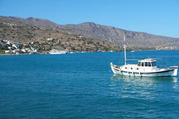 Azul Mirabello Baía Creta — Fotografia de Stock