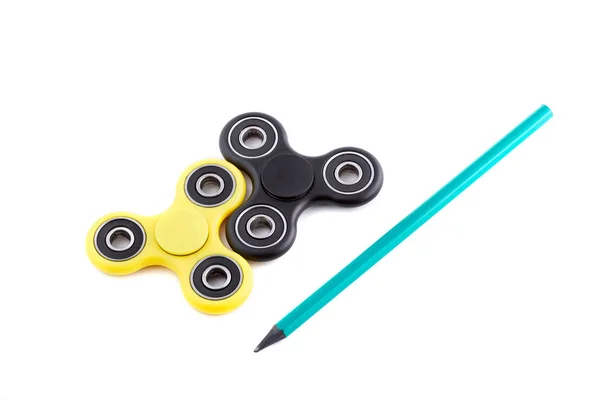 Stress Und Entspannung Fidgets Spinner Für Erschöpfte Menschen — Stockfoto