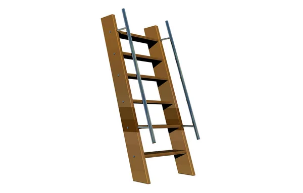 Ladder Trap Geïsoleerd Witte Achtergrond — Stockfoto