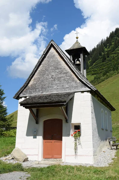 Capela Igreja Faschina Faschinajoch Jugo Passar Passar Bregenzerwald Bregenzerwaldgebirge Vorarlberg — Fotografia de Stock