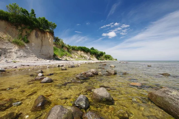 Крутое Побережье Балтийское Море Природный Пляж Около Болтенхагена Район Редвич — стоковое фото