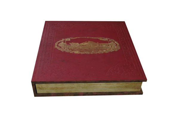 Vecchio Libro Con Copertina Pelle — Foto Stock