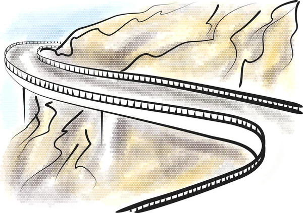 Abstraktní Vektorová Ilustrace Blue Ridge Parkway Vícebarevném Pozadí — Stock fotografie