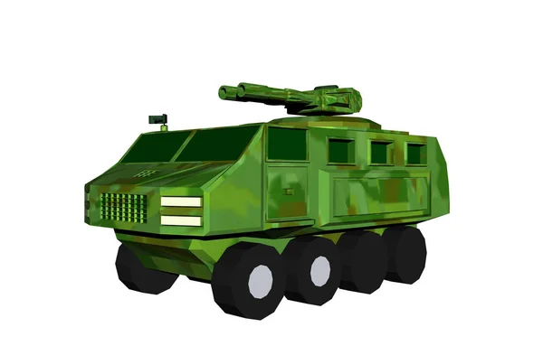 Rendering Military Tank — Stock Photo, Image