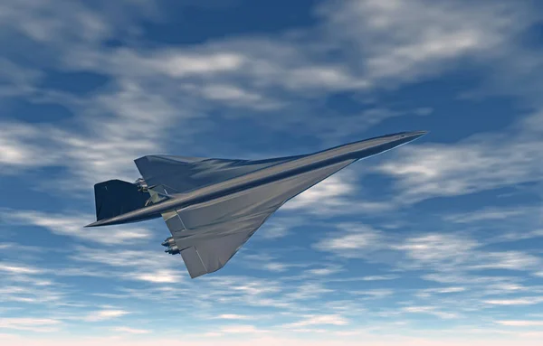 Avion Supersonique Dans Les Nuages — Photo