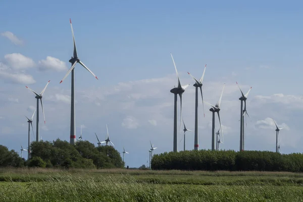 北海岸のネッセル付近の東アフリカ 風力発電所 — ストック写真