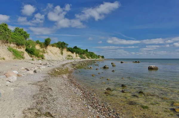 Γκρεμοί Βαλτική Θάλασσα Και Φυσική Παραλία Κοντά Στην Μπολτενχάγκεν Περιοχή — Φωτογραφία Αρχείου