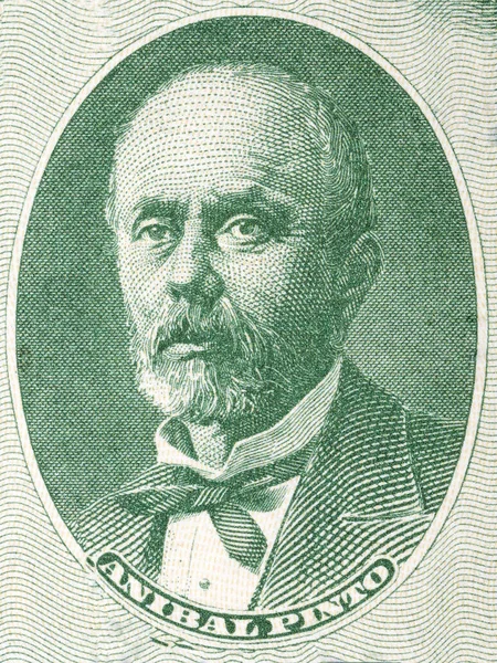 Retrato Pinto Anibal Del Dinero Chileno — Foto de Stock