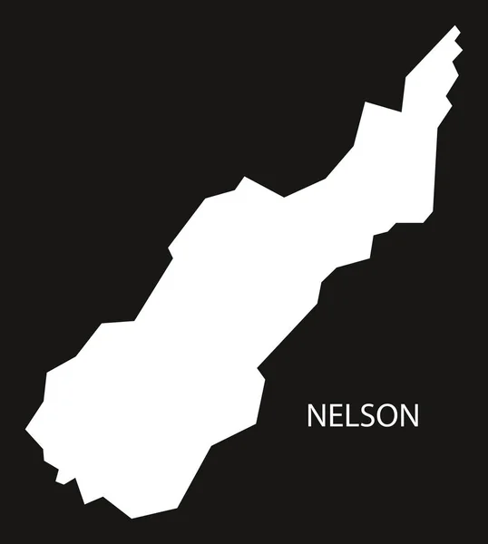 Инвертированный Силуэт Нельсона Новой Зеландии — стоковое фото