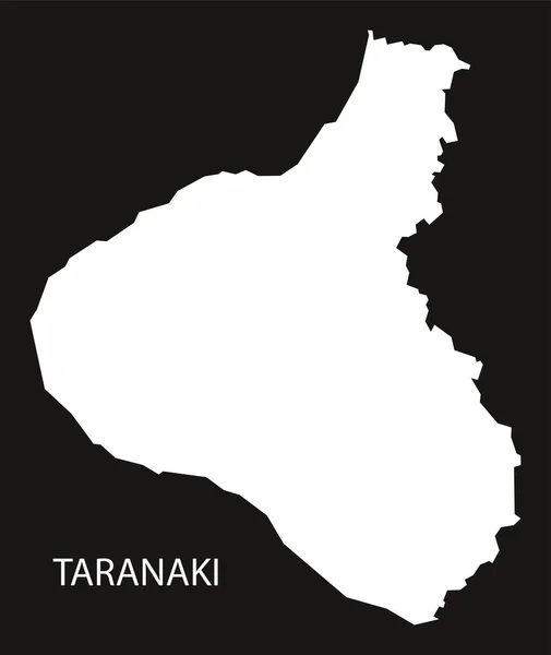 Taranaki Νέα Ζηλανδία Χάρτης Μαύρο Ανεστραμμένη Εικόνα Σιλουέτα — Φωτογραφία Αρχείου