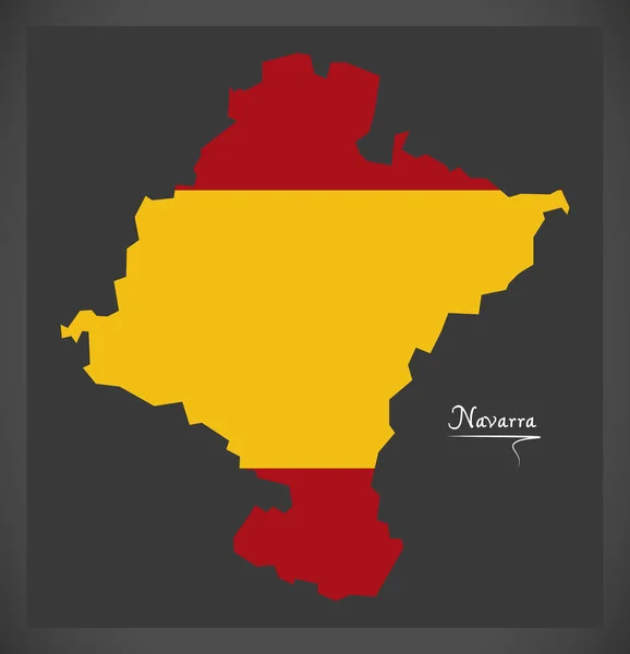 スペイン国旗イラストナバラ地図 — ストック写真