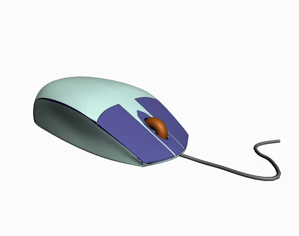 Ποντίκι Υπολογιστή Κάνοντας Κλικ Στην Ηλεκτρονική Συσκευή — Φωτογραφία Αρχείου