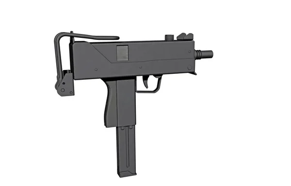 Pistolet Odizolowany Białym Tle — Zdjęcie stockowe