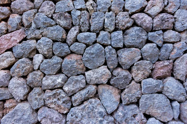 Una Gran Cantidad Piedras Grises Azules Apiladas Una Pared —  Fotos de Stock