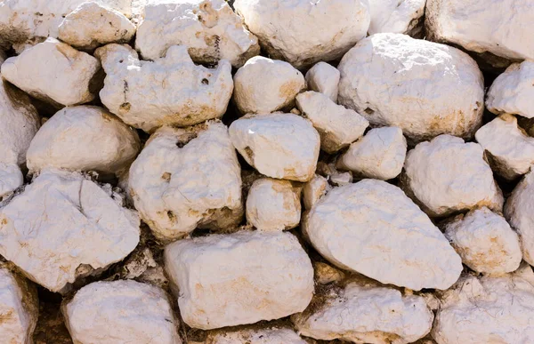 Revestimiento Las Piedras Blancas Apiladas Pared — Foto de Stock