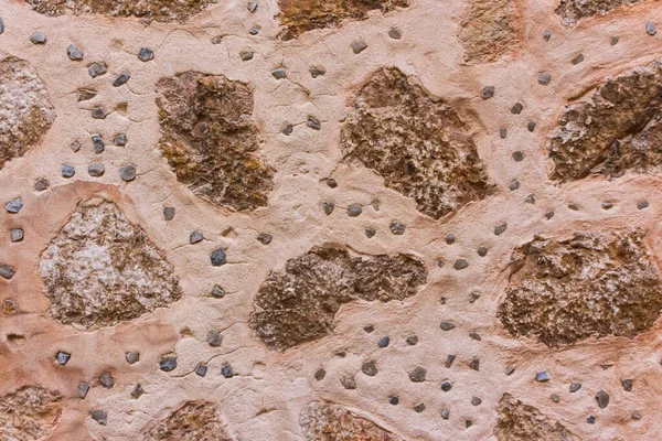 Gemauerte Steinmauer Mit Großen Und Kleinen Steinen — Stockfoto