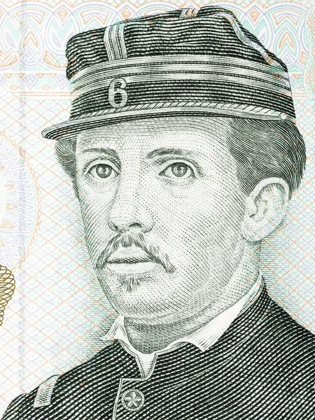 Ignacio Carrera Pinto智利货币肖像 — 图库照片