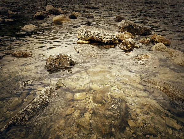 Подводная Текстура Каменистого Морского Дна Камня — стоковое фото