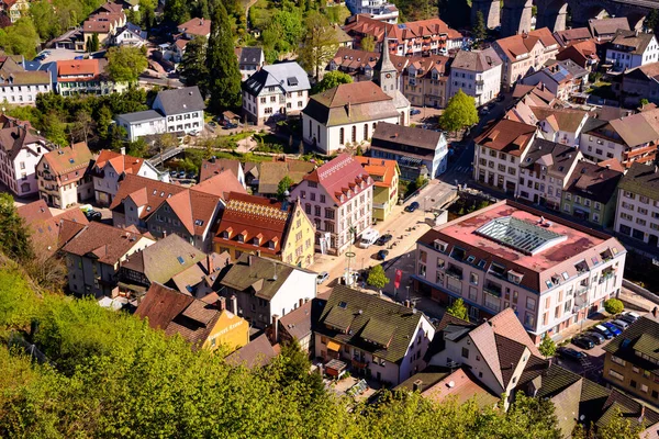 Die Kleinstadt Hornberg Gutachtal Schwarzwald — Stockfoto