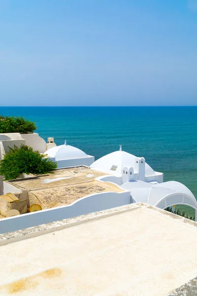 Vista Sobre Telhados Medina Hammamet Mar Mediterranean — Fotografia de Stock