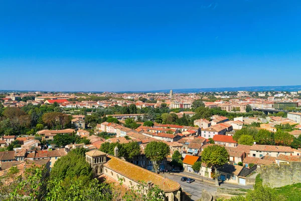 Pohled Město Carcassonne Regionu Languedoc Roussilon Jižní Francii — Stock fotografie