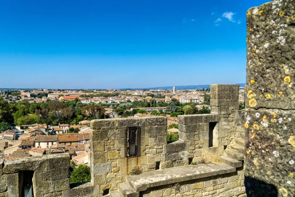 Pohled Střechy Města Carcassonne Historické Pevnosti — Stock fotografie