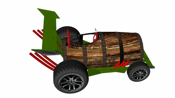 Seifenkiste Als Rennwagen Freigegeben — Stockfoto