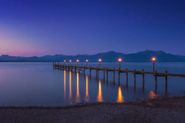 Amanhecer Chiemsee Bavaria Alemania — Fotografia de Stock