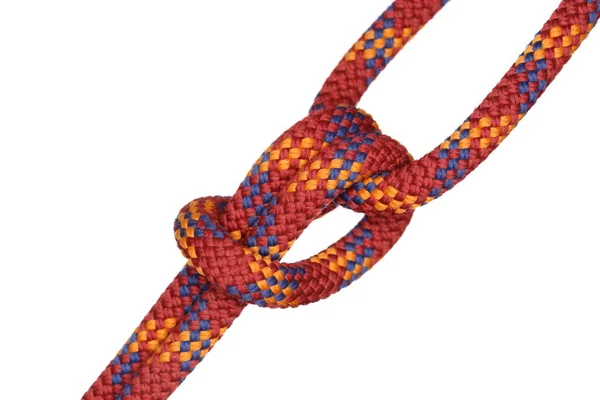 Red Nylon Rope Knots — Stock Photo, Image