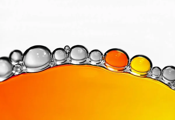 Wassertropfen Foto Makrogelb Und Orange — Stockfoto