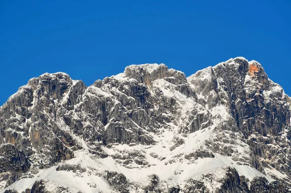 Vinterlandskap Berg Lofer Vid Salzburg Österrike — Stockfoto