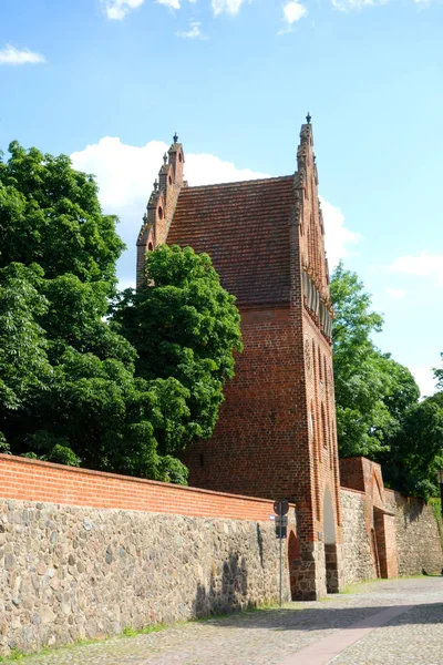 Městská Zeď Wiekhaus Neubrandenburgu — Stock fotografie