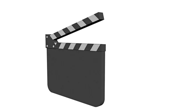 Illustrazione Clapper Board Con Clapperboard — Foto Stock