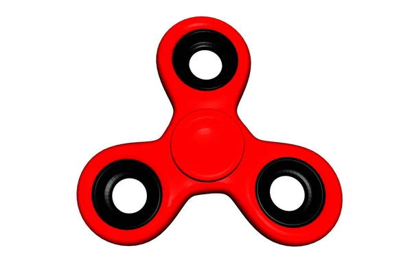 Roter Fidget Spinner Isoliert Auf Weißem Hintergrund — Stockfoto