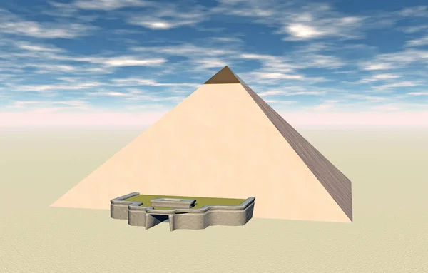 Pirâmide Como Uma Maravilha Mundo Deserto — Fotografia de Stock