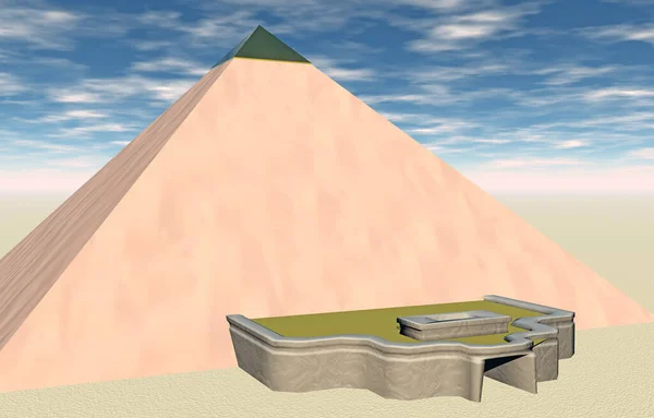 Pirâmide Como Uma Maravilha Mundo Deserto — Fotografia de Stock