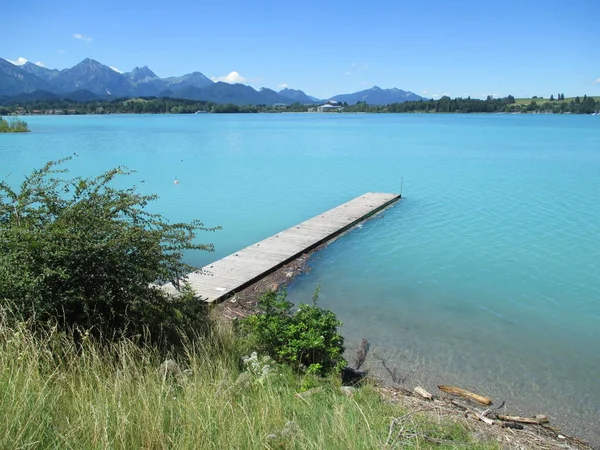 Forggensee Voor Ammergau Alpen — Stockfoto