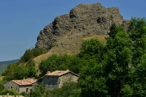 Pequeno Ajoux Aldeia Ardeche — Fotografia de Stock