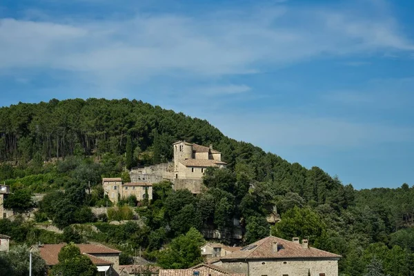 Pintoresca Aldea Entre Viñedos Sur Francia —  Fotos de Stock